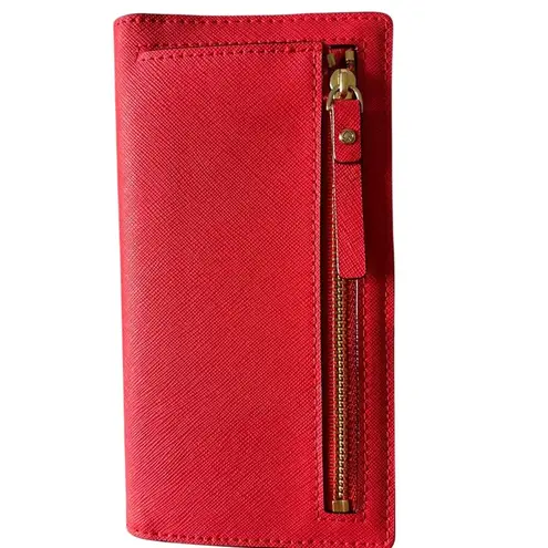 Kate Spade  Saffiano Pink Leather Bi Fold Wallet