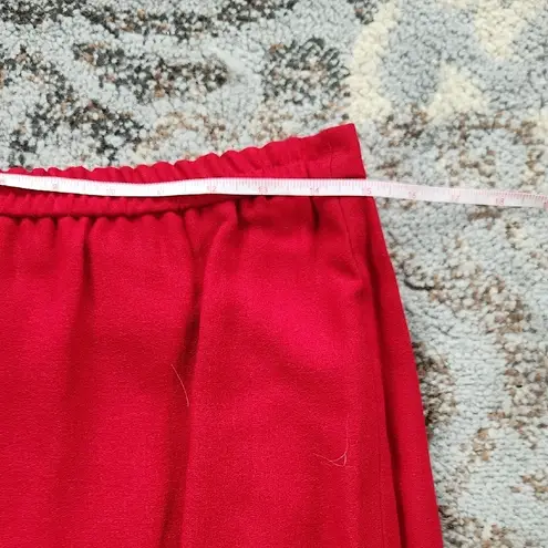 Vintage Kasper for A.S.L. Embroidered Two Piece Skirt Suit Set Red 14