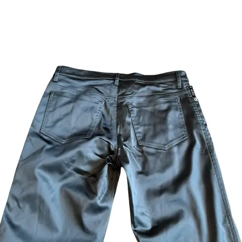 Agnes B. Paris Blue Satin Skinny Pants Cocktail Party Casual Size 40 8 Women's