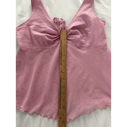 Jams World Voile Babydoll Tank Top Size S Pink Lightweight Fairy Beach Sheer