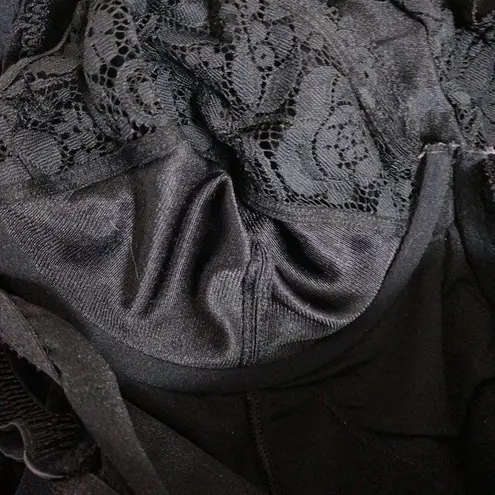 Charnos Shimmery Satin Shaper Control Bodysuit Lace Size Small Superfit Full Cup