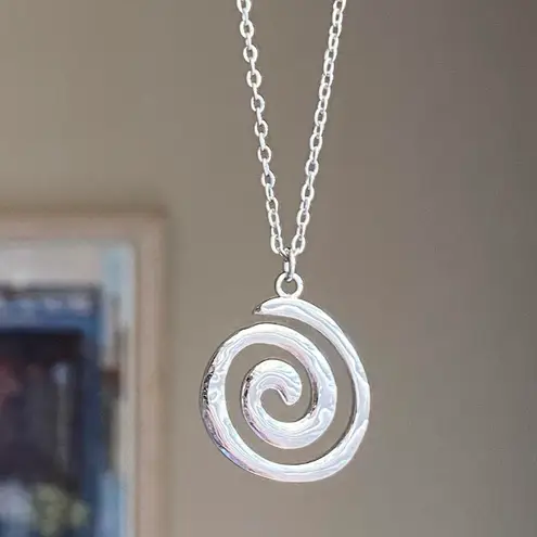 Handmade fully stainless steel spiral swirl uzumaki funky boho grunge style necklace🌀