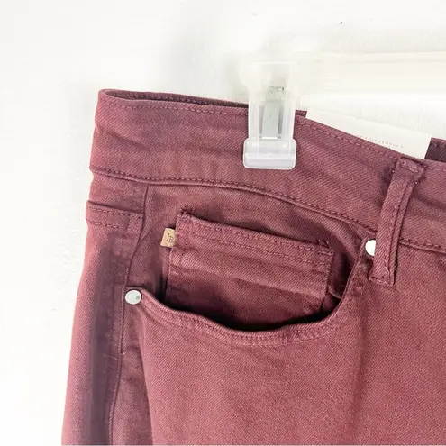 Judy Blue Burgundy High Waist Tummy Control Top Wide Leg Garment Dyed Jeans 22W
