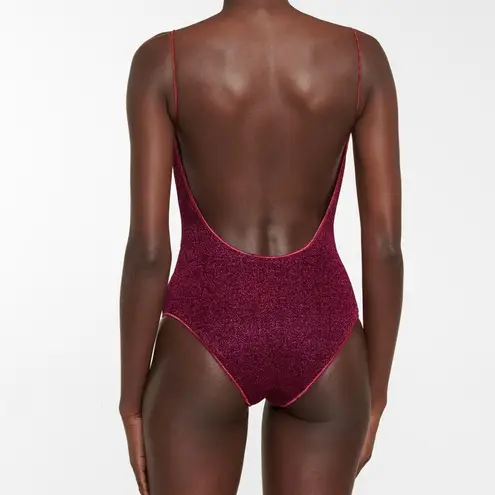 Oseree New Lumiere Maillot Women’s Size Small Fuchsia Pink One Piece Sparkle