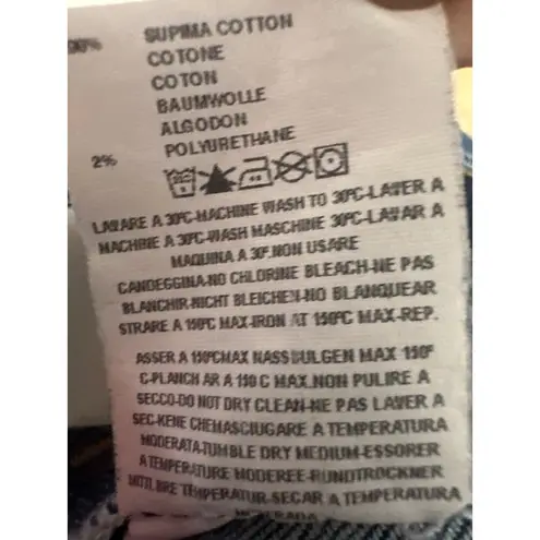 Agave Slim Fit Boot Cut Jeans Montecito Supima Cotton CFlex Denim Size 26 Blue