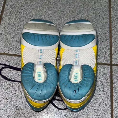 Bloch Color Code Dance Sneakers Women’s 9.5 Purple Yellow Mesh Trainers