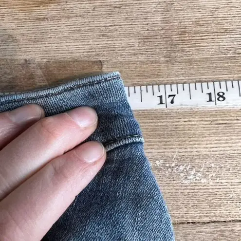 Warp + Weft Los Feilz Women's Distressed Jeans High Rise Relaxed Straight 32x28 Blue Size undefined