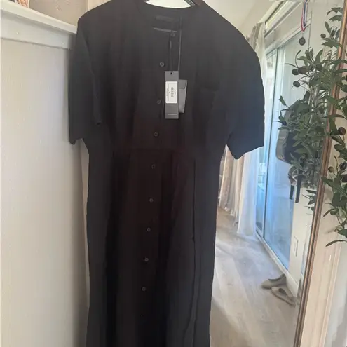 Jenni Kayne Nwt Harper Dress Black Button-Front