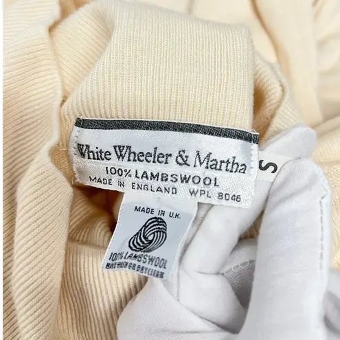White Wheeler & Martha Wool Turtleneck Drop Shoulder Sweater in Cream size Small