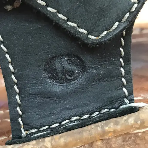 Josef Seibel Leather Peep Toe Sandals Gray Size 10