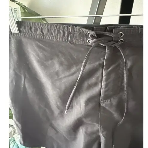 Tropical Escape Plus Size Black Swim Shorts - 18W Swimsuit Bottoms Travel Pool