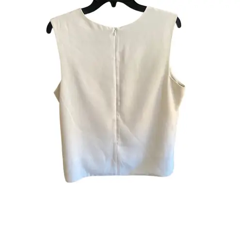 Alice Hope Chic Sleeveless Black and White Blouse. Size Large