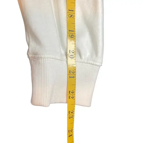 Alfred Dunner Long Sleeve Spliced Biadere White Embroidered Flowers Small Medium