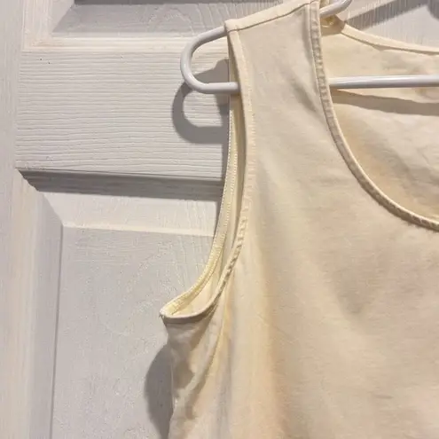 Coldwater Creek Lace Trim Tank Top Cream Women’s Size Large 12-14 Cottagecore