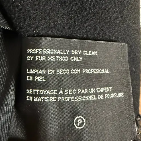 Ellen Tracy Black Faux Fur Trim Wool Blend Long Winter Coat Size 14