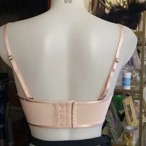 Savage x Fenty Hyper Real Lace and Vinyl Bustier Pink Removable Straps