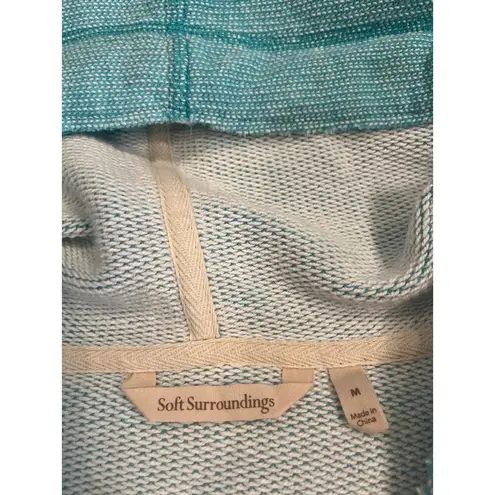 Soft Surroundings Bali Beach pullover hoodie coverup tunic top M