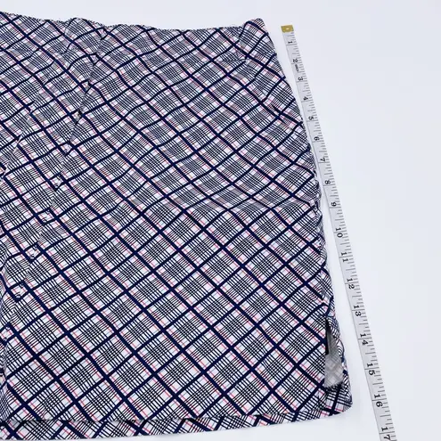 Lady Hagen Golf Skort Athletic Skirt with Shorts Red White Blue Plaid Size 6