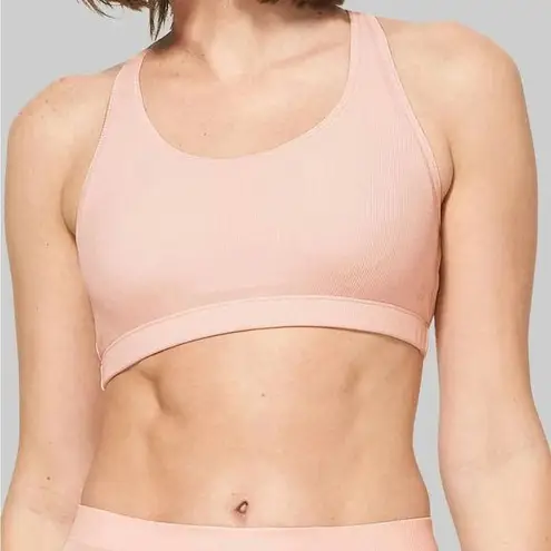 Tommy John Ribbed Bralette tank Second Skin criss cross back modal blush peach Pink Size M