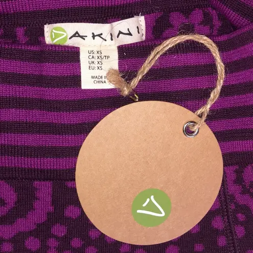 Dakini NWT Size XS Purple Printed Elastic Waistband Sweater Knit A
