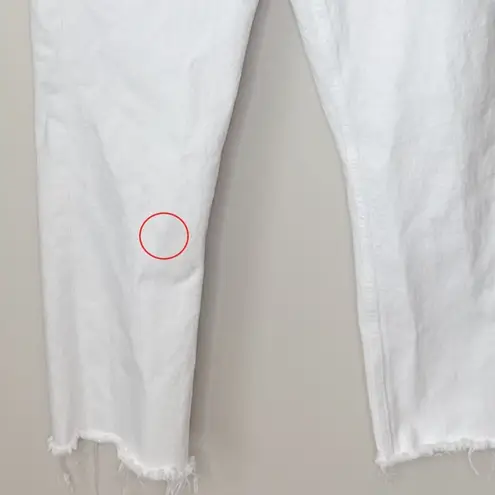 AGOLDE  Riley High Rise Straight Crop in‎ Sour Cream Size 30 Slim Stretch Raw Hem