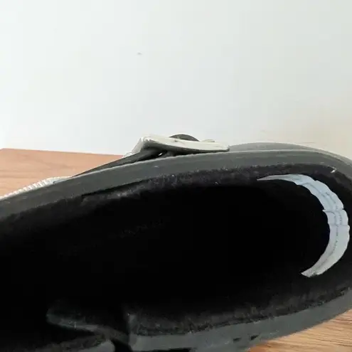 Loeffler Randall Nash Rain Ankle Boots with Buckle Detail Matte Black Size 6 US