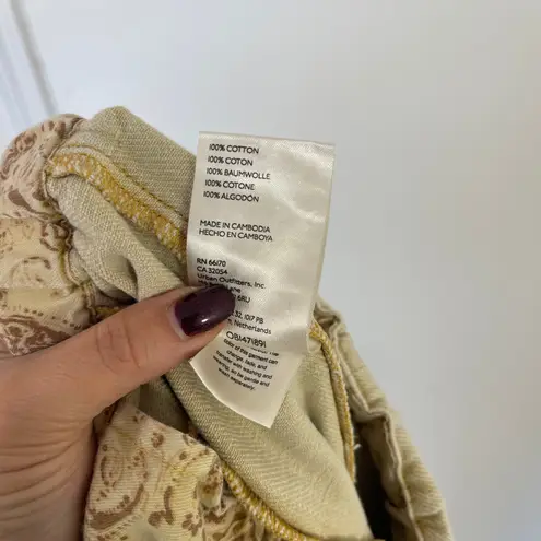 Pilcro Anthropologie Cottage Utility Pants Elastic Waist Tulip Hem Size Small