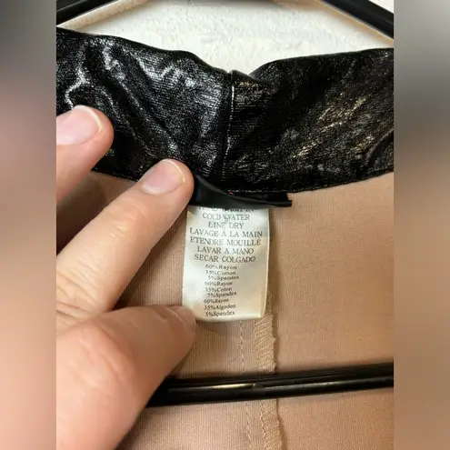 Dreamgirl Vintage Woman’s Beige & Black Y2K Sexy Zip Up Mini Dress Size Medium