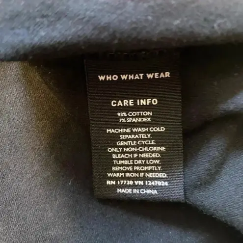 Who What Wear  Black‎ Off Shoulder Ruffle Shoulder Ties Tank Top Size XXL