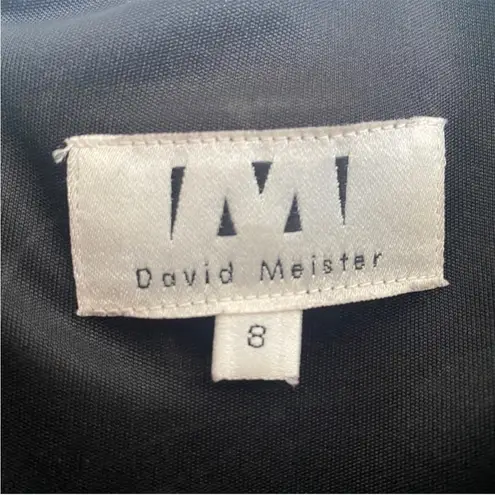 David Meister  Asymmetrical neck‎ unlined sleeves bodycon dress size 8