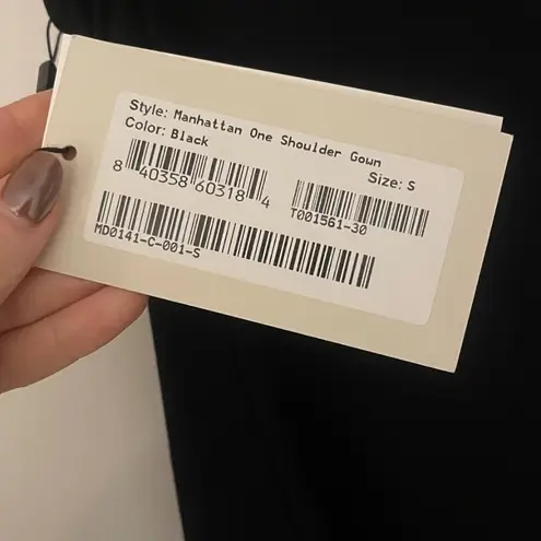 MARCELLA NEW YORK Manhattan One Shoulder Gown Black