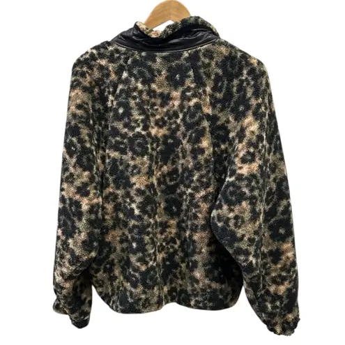 Johnny Was NWOT! Calme Bamboo Blend Leopard Print Fleece Jacket - Size Large