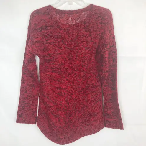 Space Dye Elevated Indie Academia School College Workwear Womens Sweater Small Red