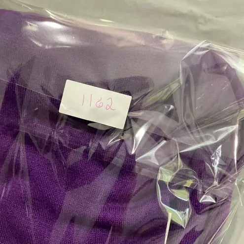 White Stag Y2K Womens S Purple Cowl Neck Sweater Stretch Tunic Fairy Metallic