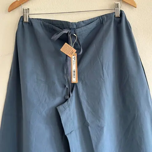 SKIMS Cotton Poplin Straight Leg Pant in Harbor, Size Medium