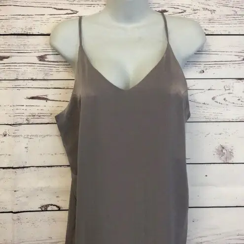 Lumiere gray shimmer “silky” slip dress Size M