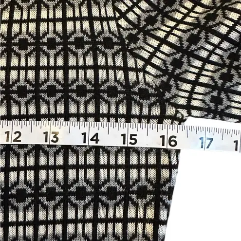 Freshman 1996 Women’s Black & White Knit Midi Dress w/ 3/4 Sleeves Size Medium
