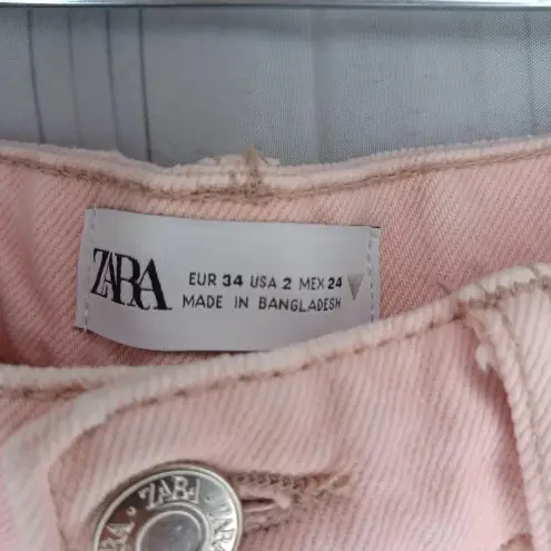 ZARA  Faded pink Jean shorts