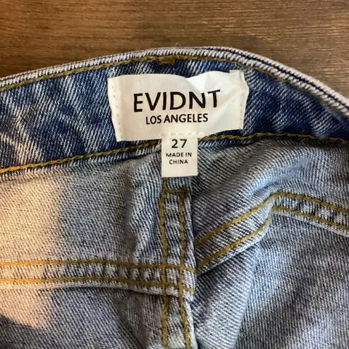 EVIDNT Los Angeles Size 27 Essen Relaxed V Style Raw Hem Cropped Ankle Boot Jean