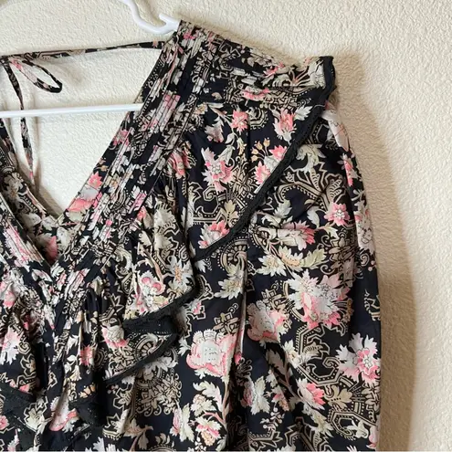 ST. ROCHE Hatfield Top in Belladonna Print boho bohemian floral flowers 6 Black