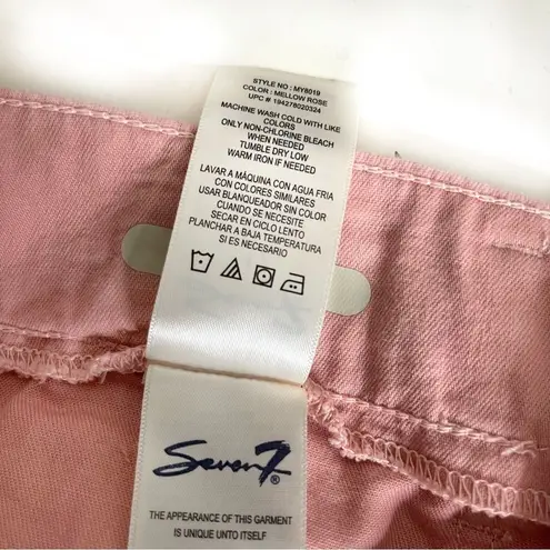 Seven7 Pants Wide Leg Cropped Mellow Rose Belted Size 12 NEW NWT