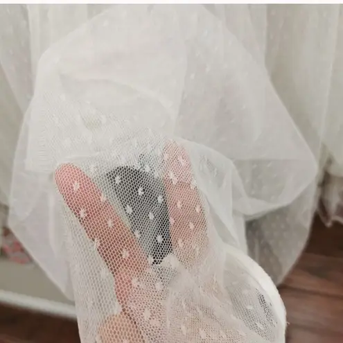 Free People  White Embroidered Lace Joyride Blouse Top S