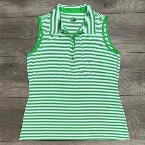 EP Pro Tour Tech Striped Golf Tennis Polos Tank Tops Pink Green Size Small