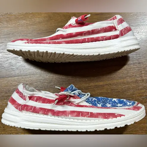 Hey Dude Women’s Size 9 Wendy Star Spangled Shoes