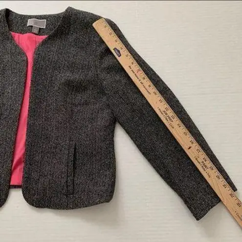 Chelsea28 Wool Blend Open Front Blazer Jacket L