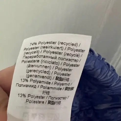 Ganni Asymmetrical Textured Mini Skirt Purple Blue Iris size 40 US 8-10