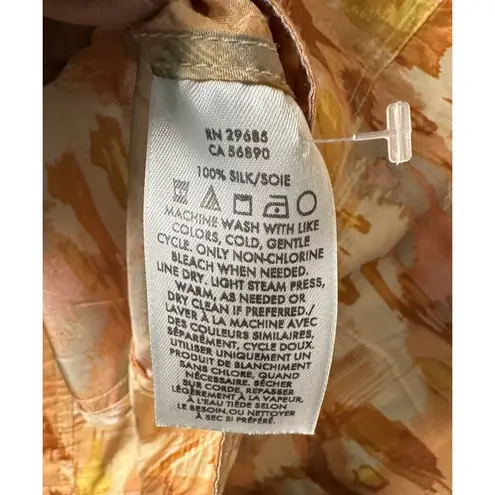 Pendleton Woman’s 100% Silk Endless Summer Washable Long Sleeve Top Size M