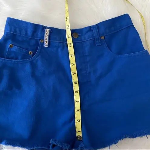 90s Vintage Cobalt Blue High Waisted Shorts Denim Cut Offs Size 9