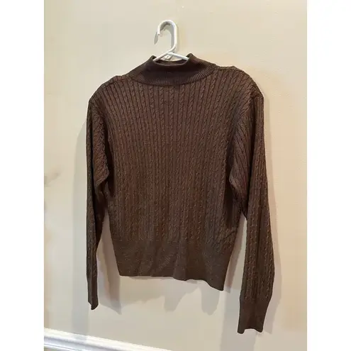 Carlisle Women's Silk Metallic Sweater XXL Brown