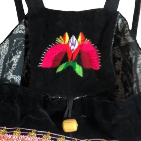 Handmade  Ethnic Velvet Boho Embroidered Backpack